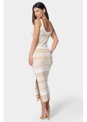 Bebe Women's Striped Sweater Midi Dress - Cream