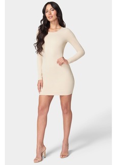 Bebe Women's Tie Back Knit Mini Dress - Taupe