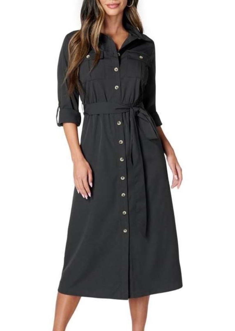 bebe Belted Shirtdress