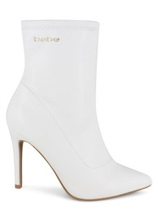 bebe Faux Leather Stiletto Ankle Boots