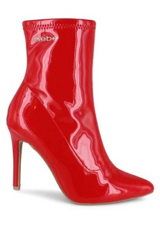 bebe Faux Patent Leather Stiletto Ankle Boots