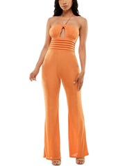 bebe Juniors Womens Knit Halter Jumpsuit