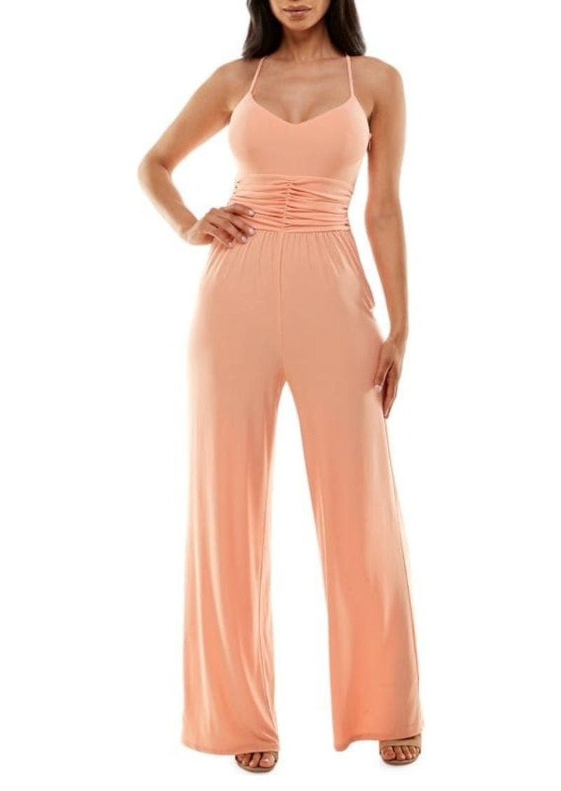 bebe Ruched Cutout Jumpsuit