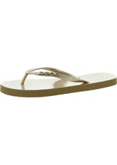 bebe Tracee Womens Faux Leather Slip On Flip-Flops