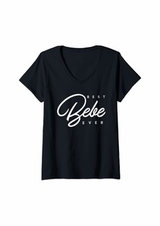 Womens Bebe Shirt Gift: Best Bebe Ever V-Neck T-Shirt