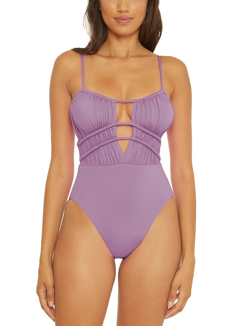 Becca by Rebecca Virtue Color Code Sarai Plunge One Piece Swimsuit