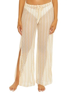 Becca by Rebecca Virtue Women's Standard Golden Pants Lace Crochet Beach Cover Ups