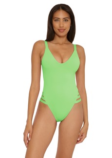 Becca by Rebecca Virtue womens Color Prism High Leg One Piece Swimsuit   US