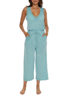 Becca by Rebecca Virtue Women's Standard Date Jumpsuit Casual Sleeveless with Pockets Beach Cover Ups