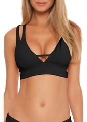 Becca Color Code Double Strap Bikini Top in Black at Nordstrom