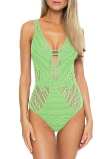 Becca Color Play Crochet One-Piece Swimsuit
