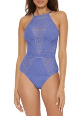 Becca Colorplay Lace Overlay One-Piece Swimsuit
