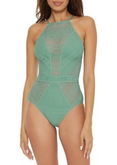 Becca Colorplay Lace Overlay One-Piece Swimsuit