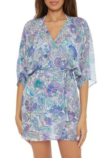 Becca Mystique Paisley Woven Wrap Cover-Up Tunic
