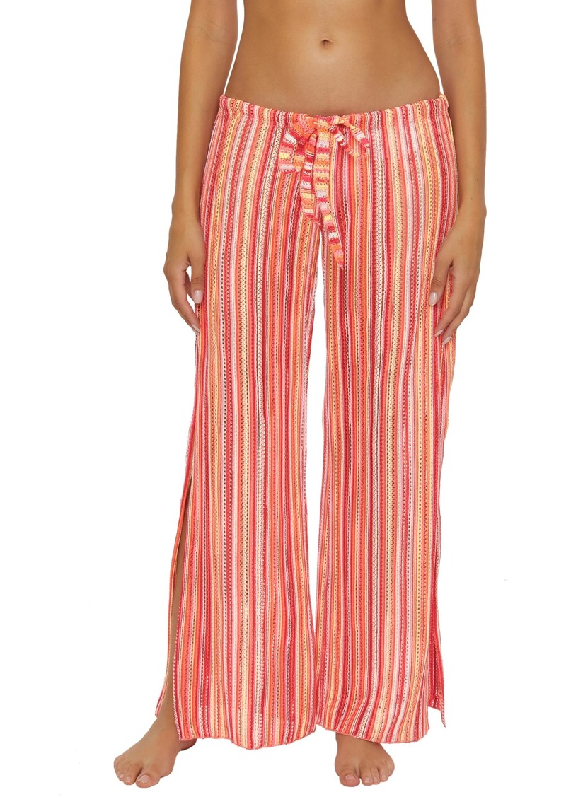 BECCA Women's Standard Seaside Harem Pants Casual High Side Slits Beach Cover Ups