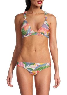 Becca Bora Print Criss Cross Bikini Top