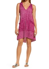 Becca Beach Date Hooded Cover-Up Dress in Berry at Nordstrom