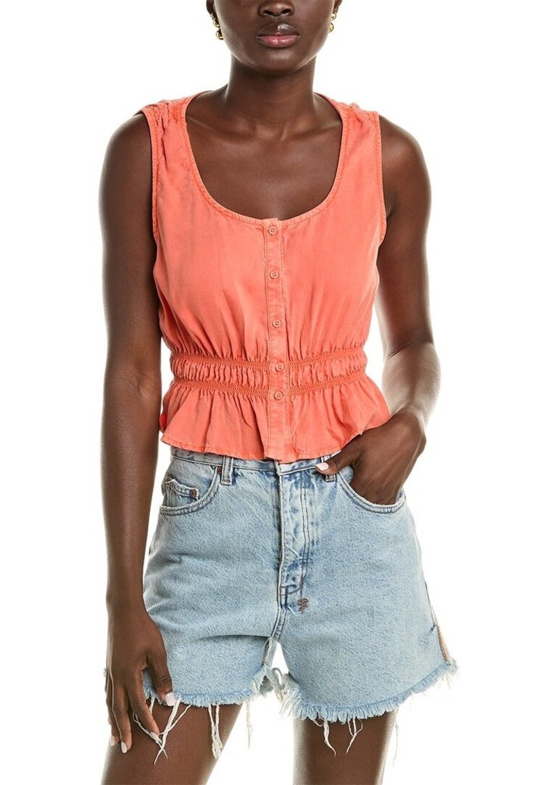 Bella Dahl Button Front Shirred Tank