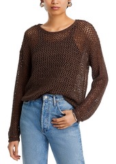 Bella Dahl Crochet Relaxed Boatneck Sweater