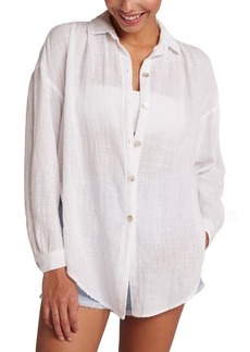 Bella Dahl Flowy Cotton Blend Button-Up Shirt