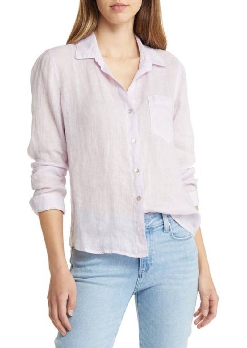 Bella Dahl Garment Dyed Linen Button-Up Shirt