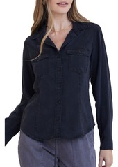 Bella Dahl Patch Pocket Button-Up Shirt in Vintage Black at Nordstrom