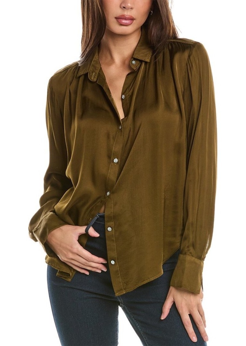 Bella Dahl Pleated Button Down Shirt