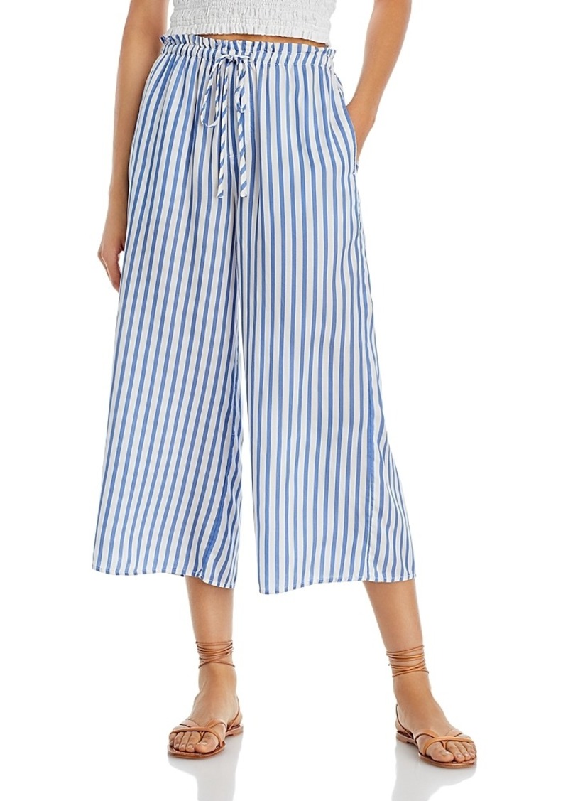 Bella Dahl Ruffle Waist Wide Leg Crop Pants