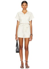 Bella Dahl Searose Rolled Sleeve Romper With Belt