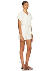 Bella Dahl Searose Rolled Sleeve Romper With Belt