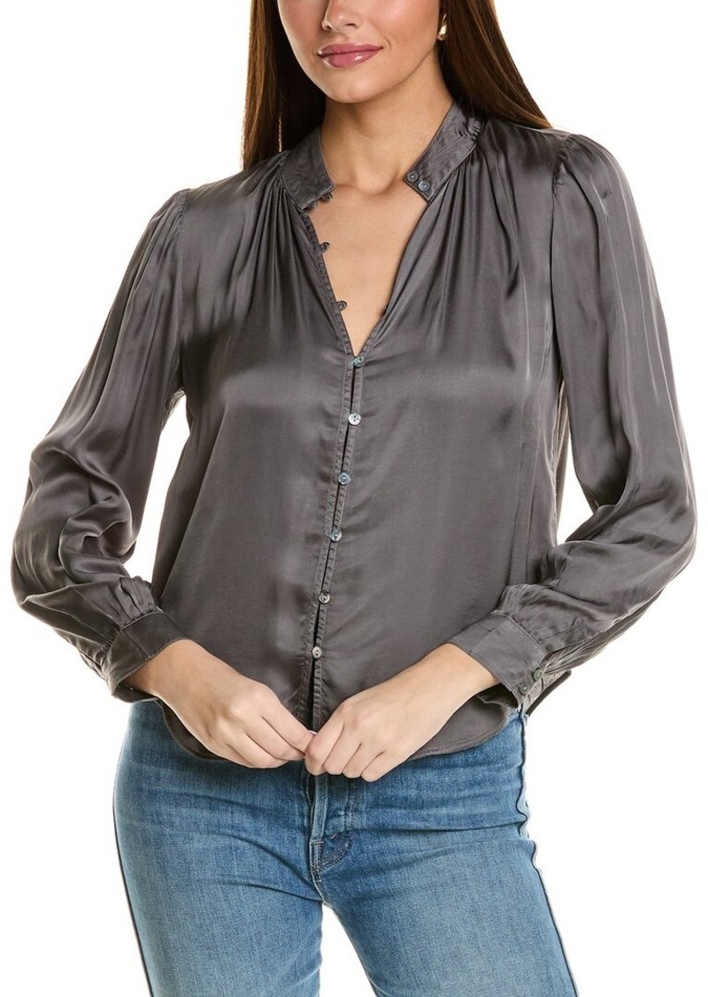 Bella Dahl Shirred Button Up Blouse