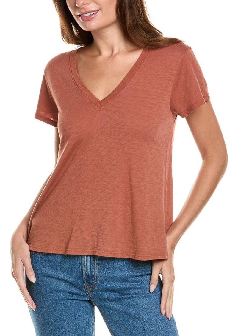 Bella Dahl Side Slit V-Neck T-Shirt