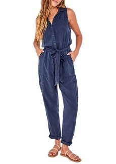 Bella Dahl Sleeveless Belted Jumpsuit in Endless Sea at Nordstrom