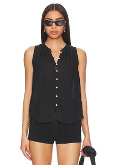 Bella Dahl Sleeveless Shirred Shoulder Blouse