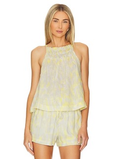 Bella Dahl Smocked Neck Halter Top