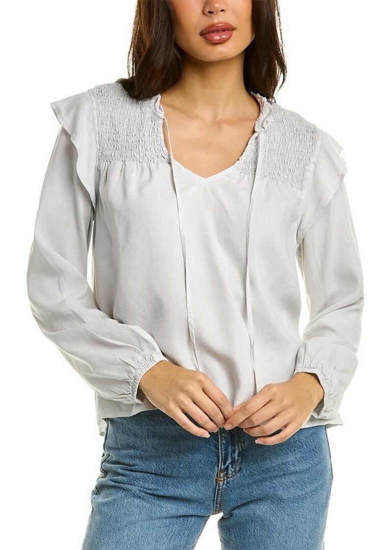 Bella Dahl Smocked Ruffle Pullover