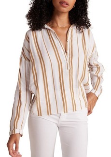Bella Dahl Stripe Drop Shoulder Linen Blend Shirt