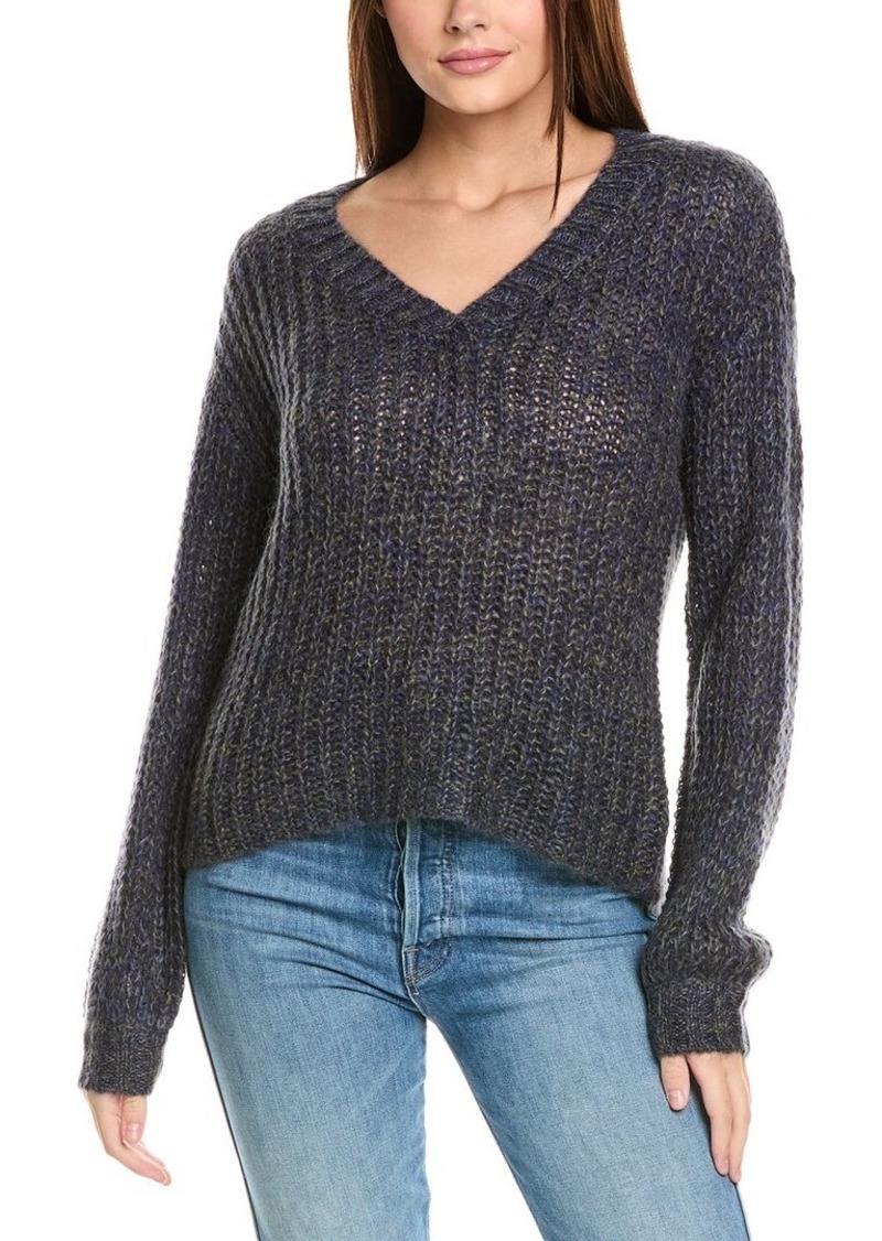 Bella Dahl V-Neck Relaxed Mohair-Blend Sweater