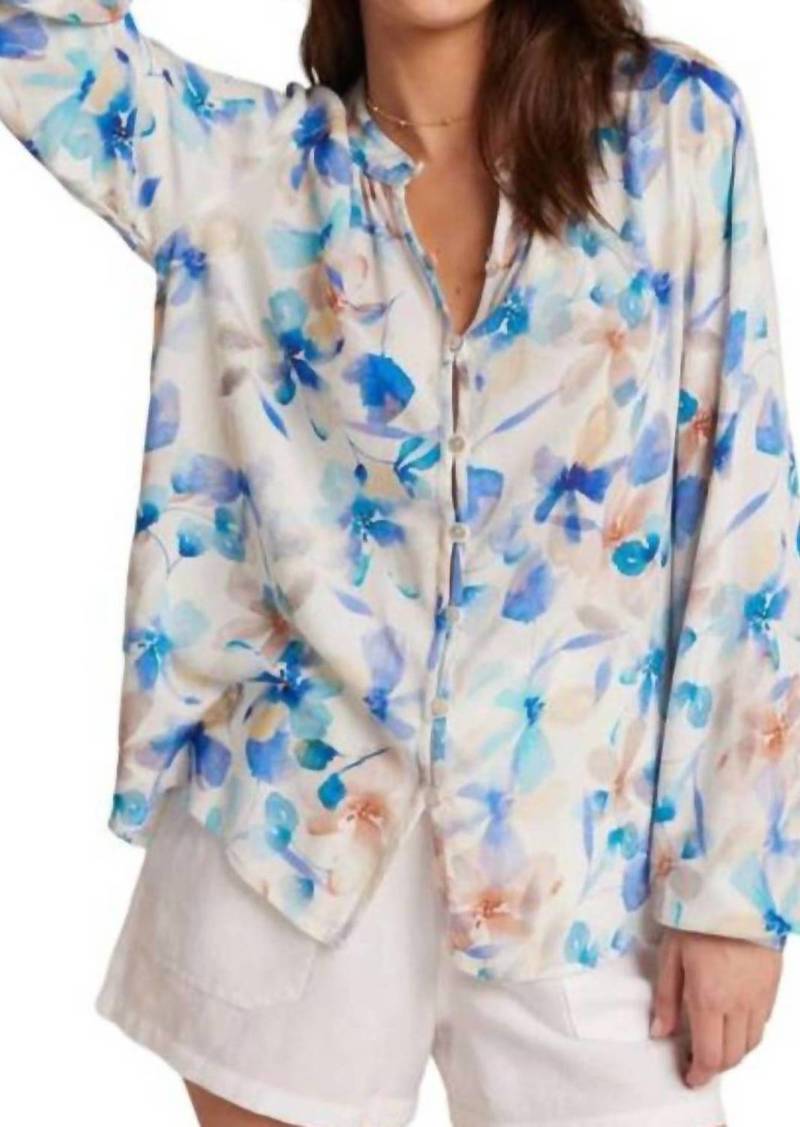 Bella Dahl Button Loop Front Blouse In Malibu