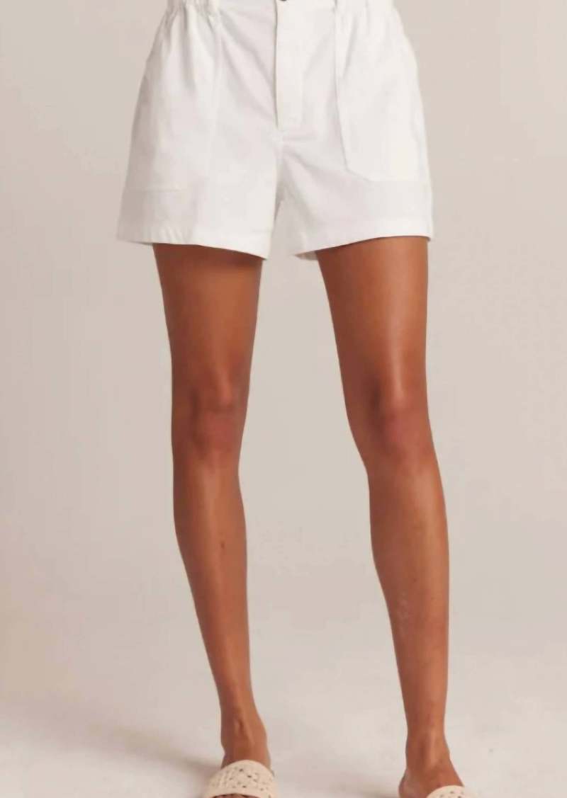 Bella Dahl Callie Ruffle Shorts In White