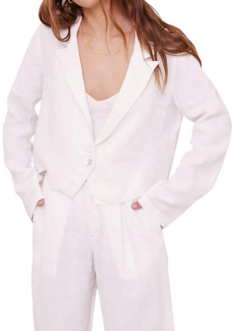 Bella Dahl Cropped Blazer In White