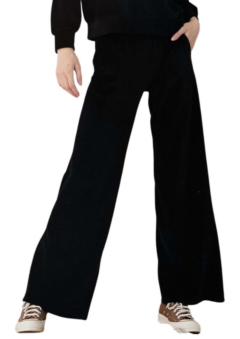 Bella Dahl Easy Wide Leg Sweat Pant In Black