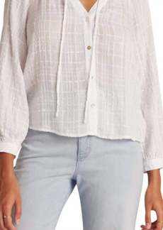 Bella Dahl Full Sleeve Raglan Button Down In White