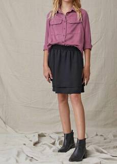 Bella Dahl Girl's Double Layer Skirt In Black