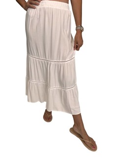 Bella Dahl Ladder Trim Maxi Skirt In White