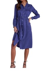 Bella Dahl Midi Shirt Dress In Graystone Purple