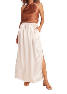 Bella Dahl Pleat Front Maxi Skirt In Sand