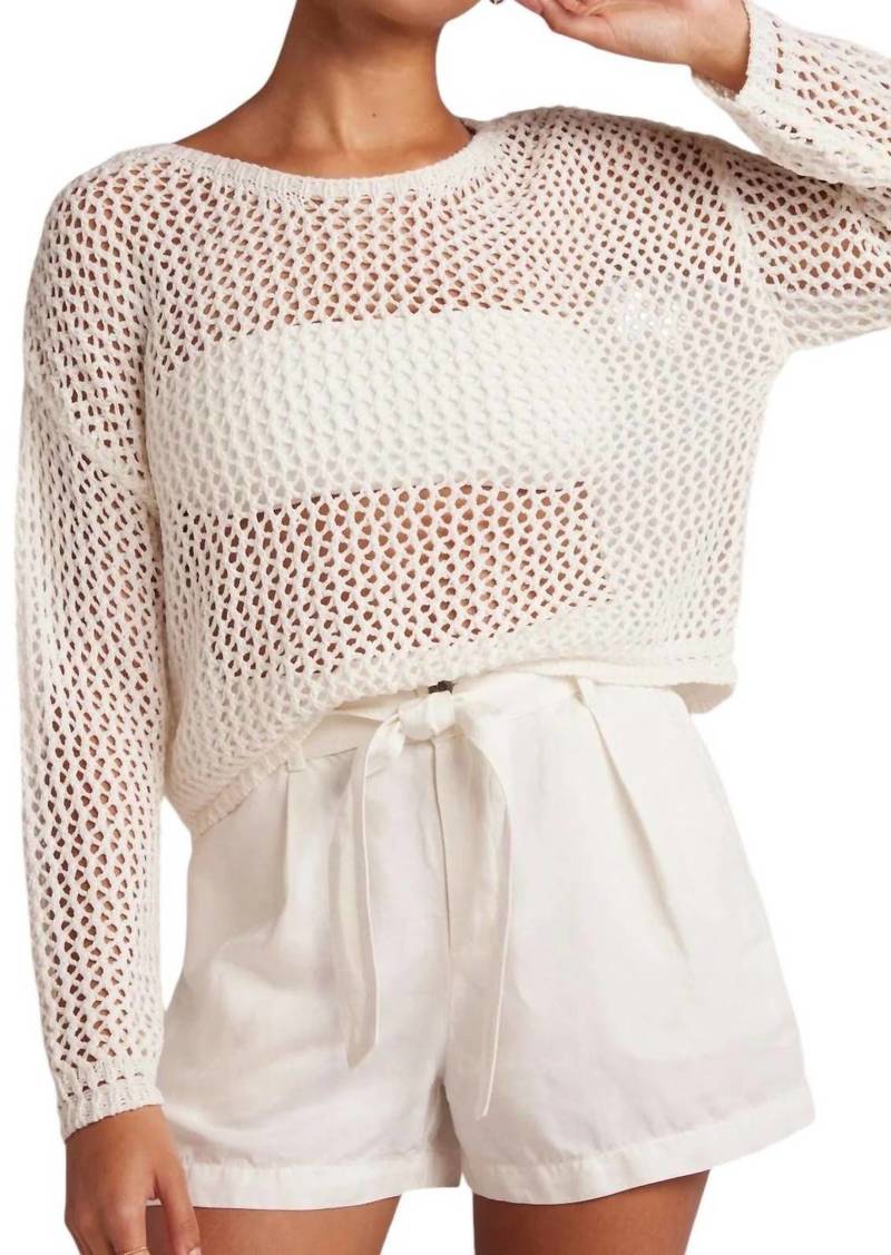 Bella Dahl Relaxed Dropped Shoulder Sweater In Off White