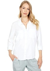 Bella Dahl Roll Sleeve Two-Pocket Button-Down