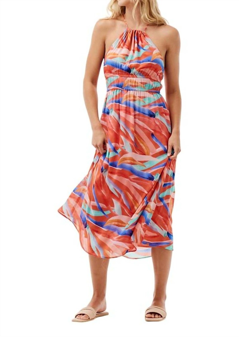 Bella Dahl Sleeveless Elastic Waist Midi Dress In Paradiso